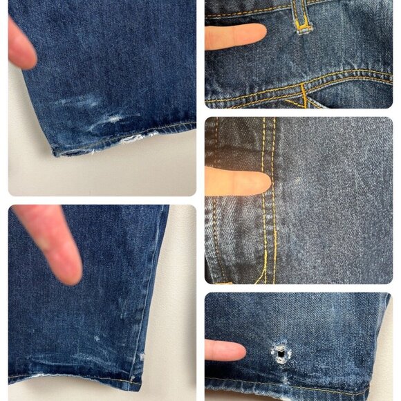 Marithe Francois Girbaud Jeans Men 44x29.5 Blue Brand X Loose Baggy Y2K Vintage - Picture 7 of 16